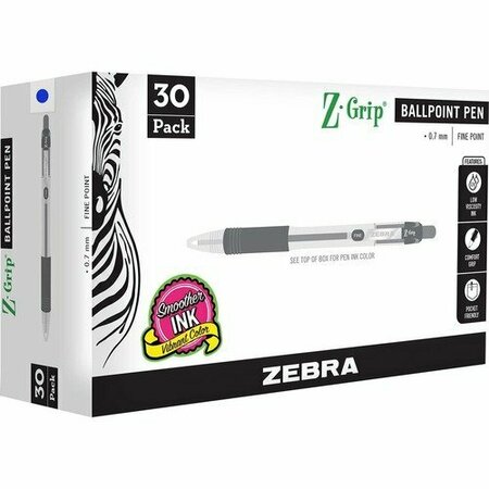 ZEBRA PEN Pen, Ballpoint, 0.7mm Point, 3/5inx2/5inx5-3/5in, Blue ZEB25230